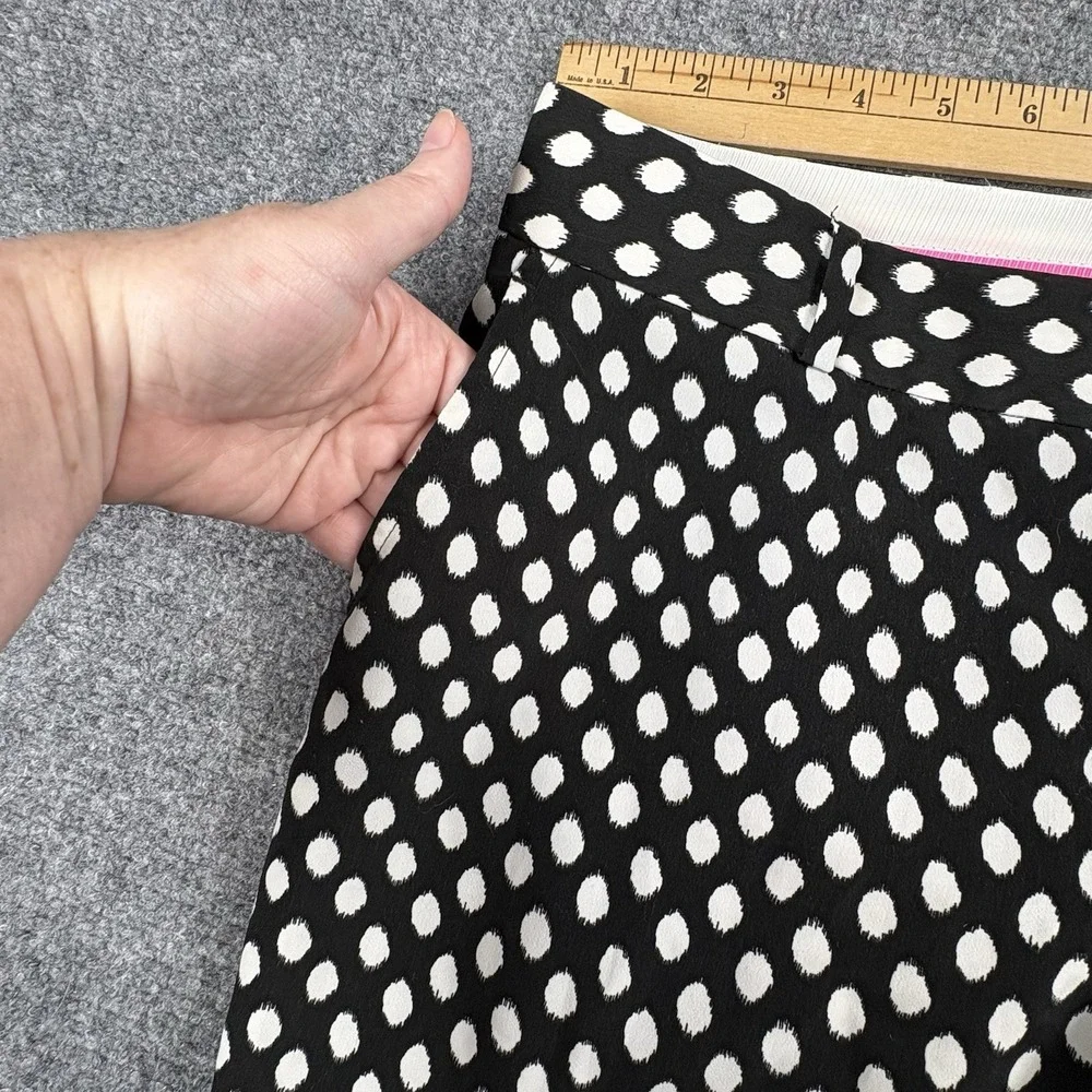 Banana Republic Pants Women 6 Black White Polka‎ Dot Soft Camden Classic Preppy